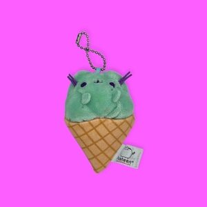 Pusheen Mint Icecream Surprise Plush Keychain